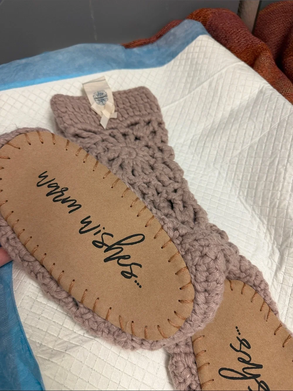Free people knitted long slippers